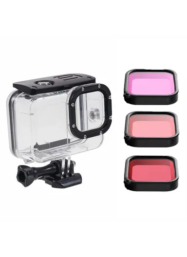 Waterproof Diving Case for GoPro Hero 10/9 – Tempered Glass Lens Protection with 3 Lens Filters 