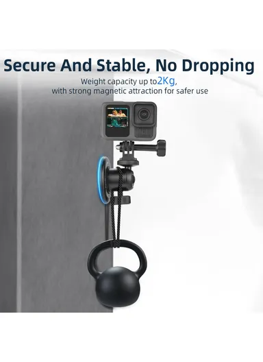 Magnetic Mount Kit for Sports Cameras – Adapter Base &amp; Accessories 