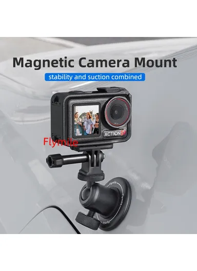 Magnetic Mount Kit for Sports Cameras – Adapter Base &amp; Accessories 