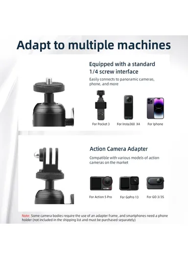 Magnetic Mount Kit for Sports Cameras – Adapter Base &amp; Accessories 