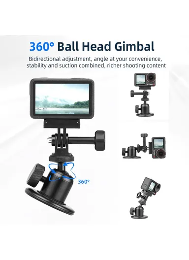 Magnetic Mount Kit for Sports Cameras – Adapter Base &amp; Accessories 