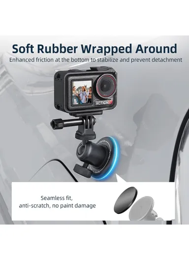 Magnetic Mount Kit for Sports Cameras – Adapter Base &amp; Accessories 