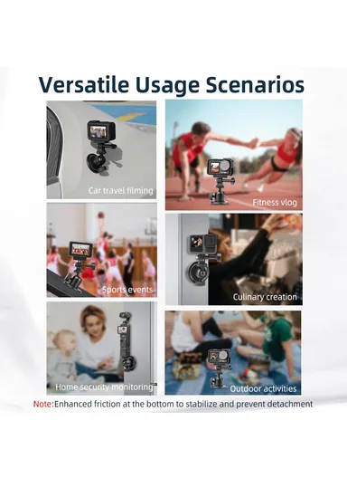 Magnetic Mount Kit for Sports Cameras – Adapter Base &amp; Accessories 