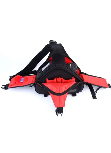 Waterproof Travel DSLR Shoulder Sling Bag with Rain Cover – Detachable Divider, Adjustable Strap, 600D Nylon Protection – Black