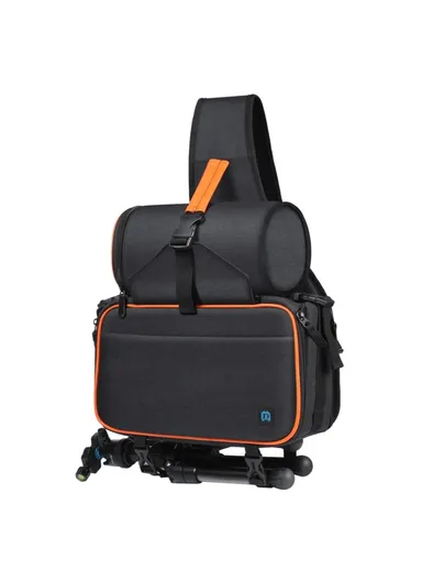 Triangle-Style Waterproof SLR Camera Chest Bag with Detachable Lens Pouch, Anti-Theft Design, Shockproof Back Pad &amp; Adjustable Strap