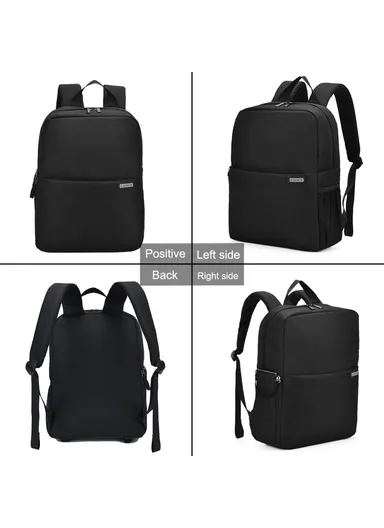 Waterproof SLR/DSLR Camera Backpack Travel Case, Anti-Theft, Shock-Absorbing Leisure Bag for Canon, Nikon, Sony Cameras &amp; Lenses – Black