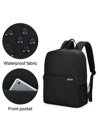 Waterproof SLR/DSLR Camera Backpack Travel Case, Anti-Theft, Shock-Absorbing Leisure Bag for Canon, Nikon, Sony Cameras &amp; Lenses – Black