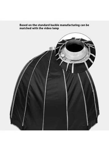 90cm Deep Parabolic Softbox with Grille – Quick Release Bowens Mount for Studio Lighting 