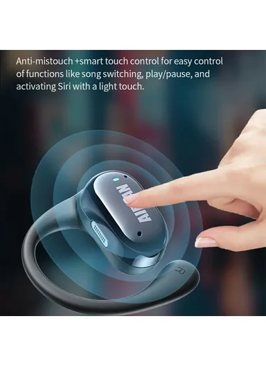 Bluetooth-compatible Earbuds Open-Ear Design Earphones with 12mm Composite Titanium Diaphragm Beluga S15 - Beige