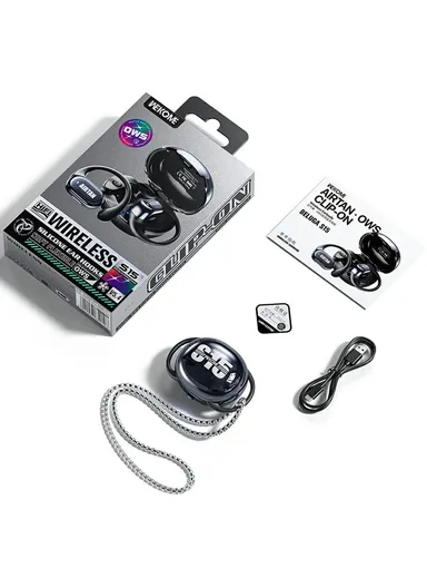 Bluetooth-compatible Earbuds Open-Ear Design Earphones with 12mm Composite Titanium Diaphragm Beluga S15 - Beige