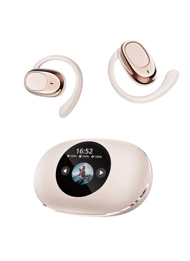 400mAh Wireless Bluetooth-compatible Earphones Air Conduction Sport Running Earhook Open-Ear Headset YX39 - Pink