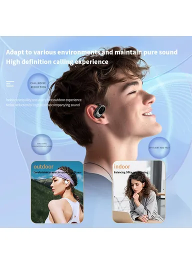 400mAh Wireless Bluetooth-compatible Earphones Air Conduction Sport Running Earhook Open-Ear Headset YX39 - Pink