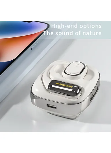 OWS Bluetooth-compatible Music Earphone Ear Hook Wireless Noise Reduction Headset X3 - Champagne Gold