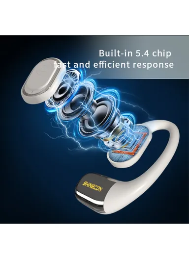 OWS Bluetooth-compatible Music Earphone Ear Hook Wireless Noise Reduction Headset X3 - Champagne Gold