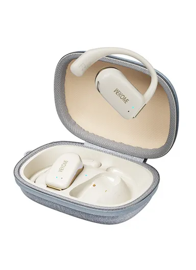 510mAh OWS Bluetooth-compatible Earhook Headset Wireless Earphone with Charging Case Beluga S2 - Beige