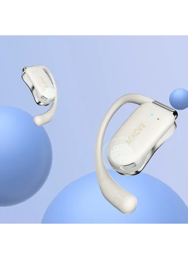 510mAh OWS Bluetooth-compatible Earhook Headset Wireless Earphone with Charging Case Beluga S2 - Beige