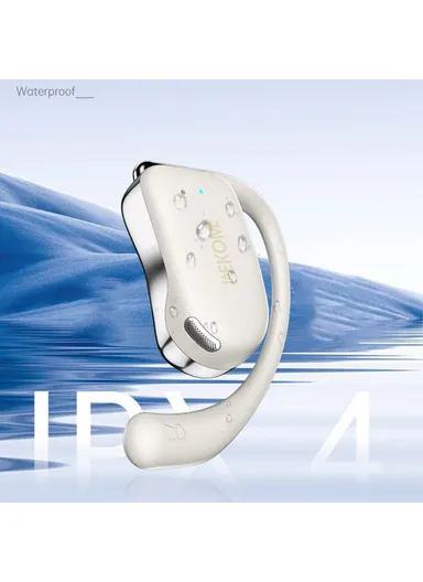 510mAh OWS Bluetooth-compatible Earhook Headset Wireless Earphone with Charging Case Beluga S2 - Beige