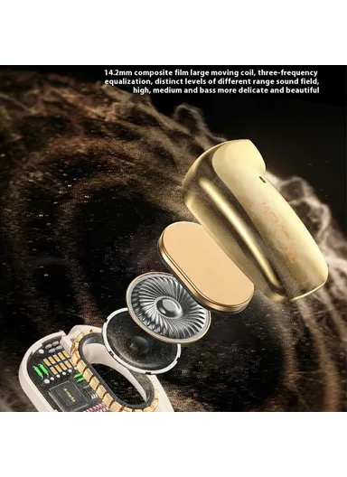 400mAh Wireless Open Ear Headphones, OWS Hanging Earbuds, Multi-Use Long Battery Life Earbuds WS-17 - White