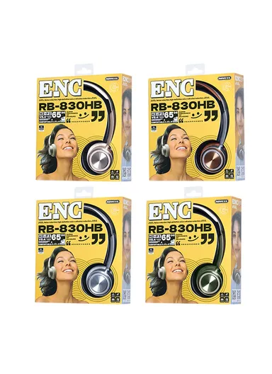 Portable Retro Design Wireless Headphones, Bluetooth-Compatible On-Ear Headset with Noise Cancellation RB-830HB - Gold