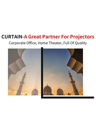 16:9 Parties Home Theater Folded HD Projector Screen High Resolution Projection Screen with 6 Stick Hook (W2.2 x H1.24)m - 100 Inch