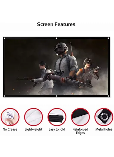 4:3 Anti-light Film Screen Simple Installation Screen, Folding Projector Screen (W240 x H180)cm - 120 Inch