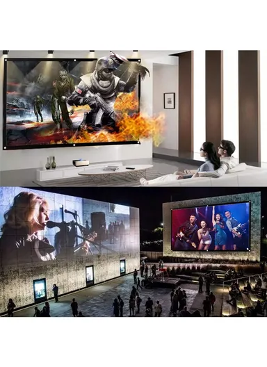 4:3 Anti-light Film Screen Simple Installation Screen, Folding Projector Screen (W186 x H139)cm - 92 Inch