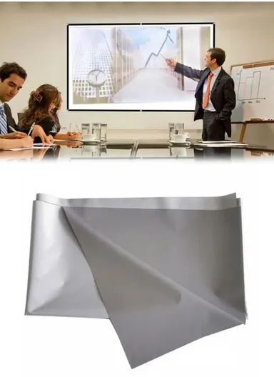 92-Inch 16:9 Projector Screen High Definition Anti-Reflective, Light Foldable Movie Screen Curtain for Home Theater