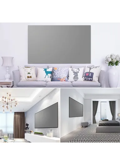 92-Inch 16:9 Projector Screen High Definition Anti-Reflective, Light Foldable Movie Screen Curtain for Home Theater