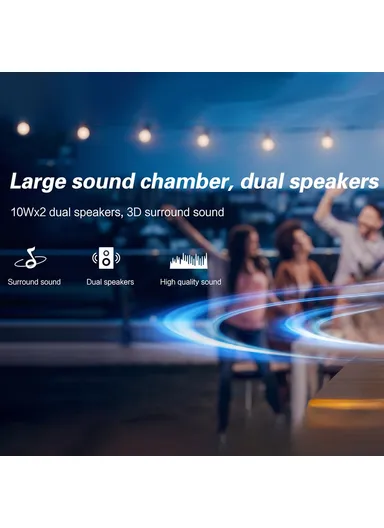 Android 9 Projector Auto Focus Full HD 1080P LCD Video Projector Home Theater Q7 (L28.5 x W29.5 x H11)cm - EU Plug