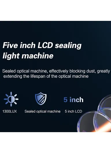 Android 9 Projector Auto Focus Full HD 1080P LCD Video Projector Home Theater Q7 (L28.5 x W29.5 x H11)cm - EU Plug