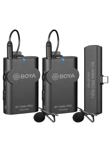 Dual Channel 2.4 GHz Wireless Microphone System for Android &amp; Type-C Devices BY-WM4 Pro K6