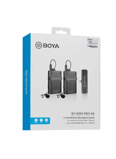 Dual Channel 2.4 GHz Wireless Microphone System for Android &amp; Type-C Devices BY-WM4 Pro K6