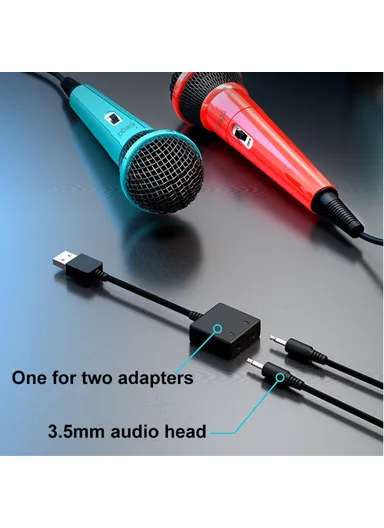 Gaming Microphones Double Wired Mic Kit with Switch PG-SW089 