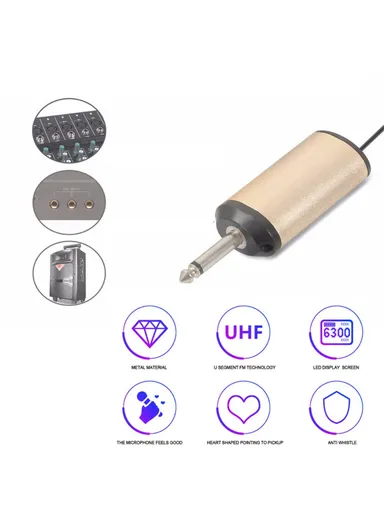 Wireless Handheld Microphone with Receiver Karaoke Mic 