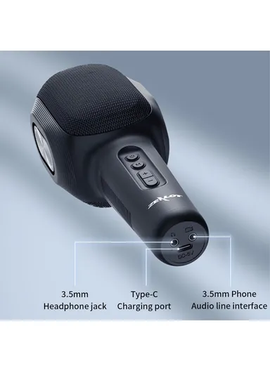 Wireless Bluetooth-compatible Karaoke Microphone Rechargeable Home KTV Party Handheld Mic Speaker S58 - Pink