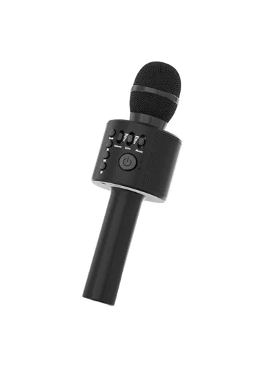 Karaoke Wireless Bluetooth-compatible Microphone Portable Home Singing Microphone Speaker k52 - Black