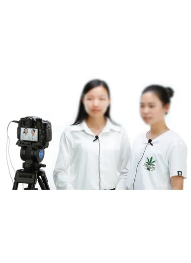 Lavalier Microphone 4m Dual Omni-directional Clip-on Lapel Video Mic for iPhone Canon Nikon DSLR BY-M1DM