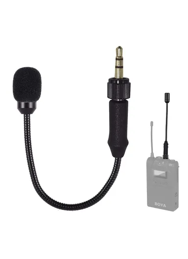 3.5mm Locking Type Mini Gooseneck Omnidirectional Flexible Audio Microphone BY-WM4/5/6/8 Wireless Transmitter