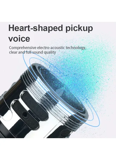 Singing Phone Conference UHF Wireless Microphone Live Streaming Rechargeable Mic, 1 Mic &amp; 1 Receiver TX-11 - Black