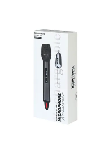 Singing Phone Conference UHF Wireless Microphone Live Streaming Rechargeable Mic, 1 Mic &amp; 1 Receiver TX-11 - Black