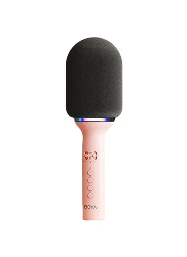 Bluetooth-compatible Wireless Microphone with RGB Light Karaoke Mic for Phone / Tablet / PC K11 - Pink