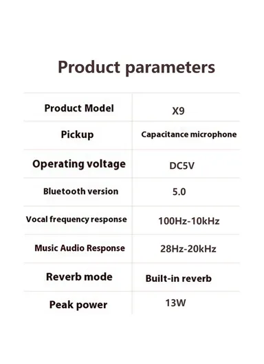 Bluetooth-compatible Microphone Speaker Wireless Children Home Karaoke Singing Microphone X9 - Rose Gold