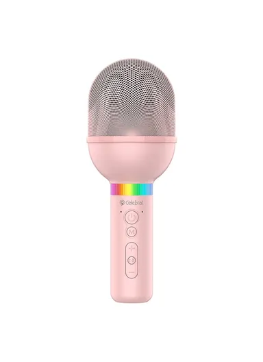 Wireless Karaoke Microphone Speaker Rechargeable Home Party Bluetooth-compatible Handheld Mic SP-16 - Pink