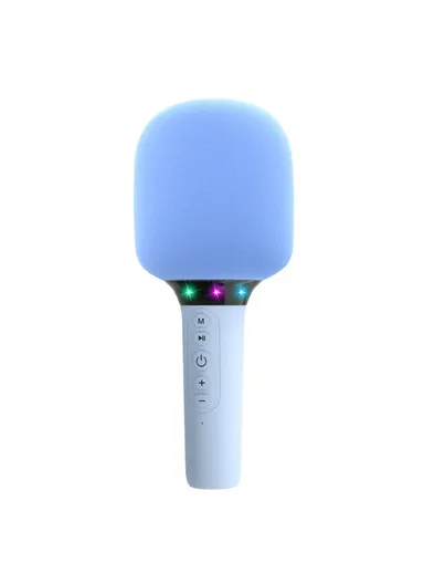 Singing Handheld Microphone Speaker Wireless Bluetooth-compatible Children Karaoke Mic k39 - Sky Blue