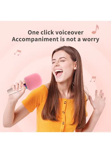 Singing Handheld Microphone Speaker Wireless Bluetooth-compatible Children Karaoke Mic k39 - Sky Blue