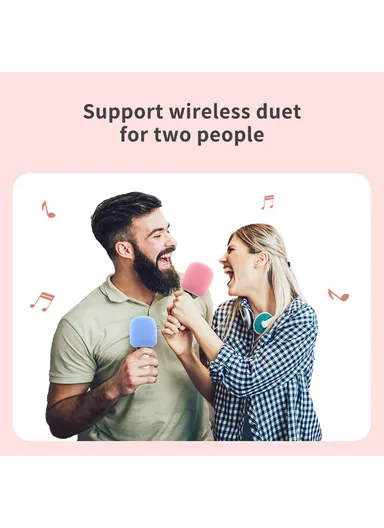 Singing Handheld Microphone Speaker Wireless Bluetooth-compatible Children Karaoke Mic k39 - Sky Blue