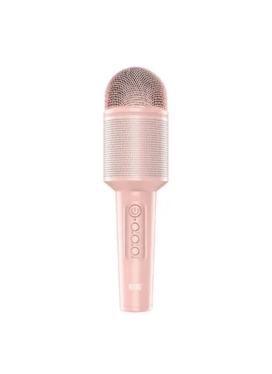 Wireless Karaoke Microphone Bluetooth Speaker Handheld Singing Recording Mic MC8 - Pink