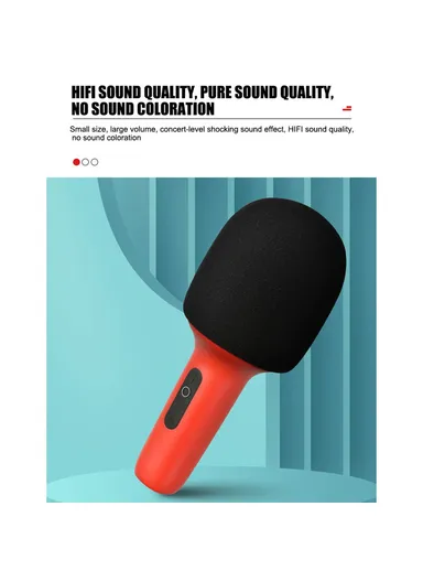 Wireless Karaoke Microphone Speaker Live Streaming Singing Bluetooth-compatible Mic k10 - Pink