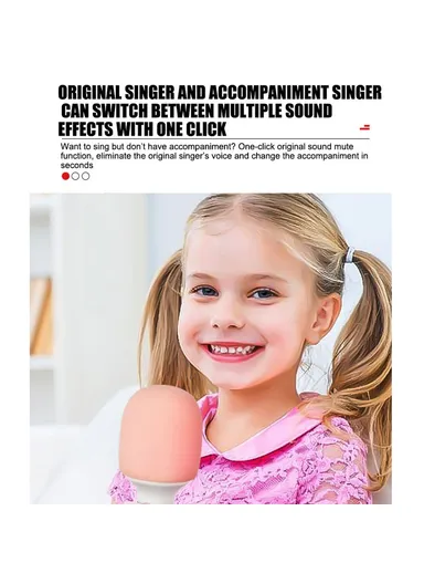 Wireless Karaoke Microphone Speaker Live Streaming Singing Bluetooth-compatible Mic k10 - Pink