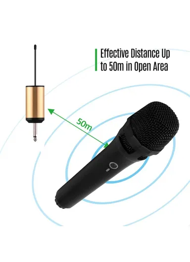 Wireless Microphone Karaoke Handheld Dynamic Mic Set with Receiver for Karaoke Conference
